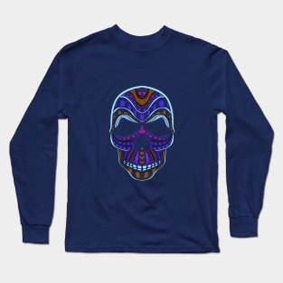 Elegant Death: Neon Skull art Long Sleeve T-Shirt
